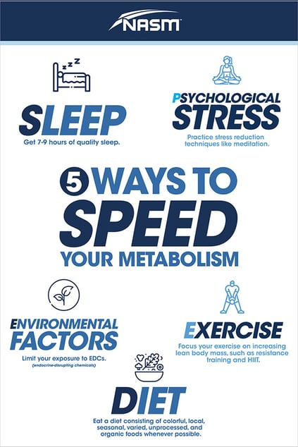 5 ways to speed up metabolism infographic