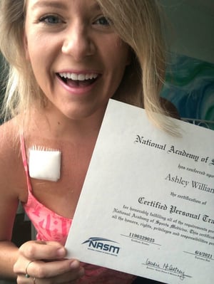 Ashley Williams holding NASM-CPT certificate