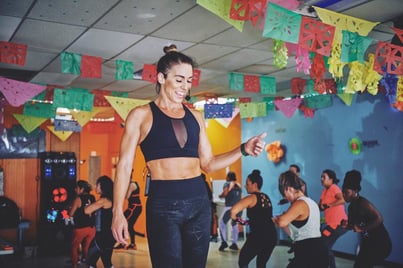 Renee Pickett teaching Zumba