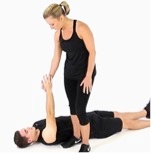 partner assisted shoulder stretch