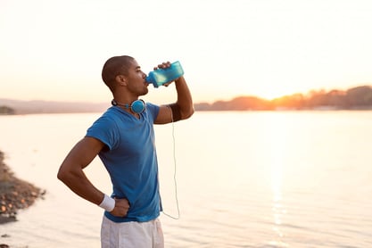 Man drinking water