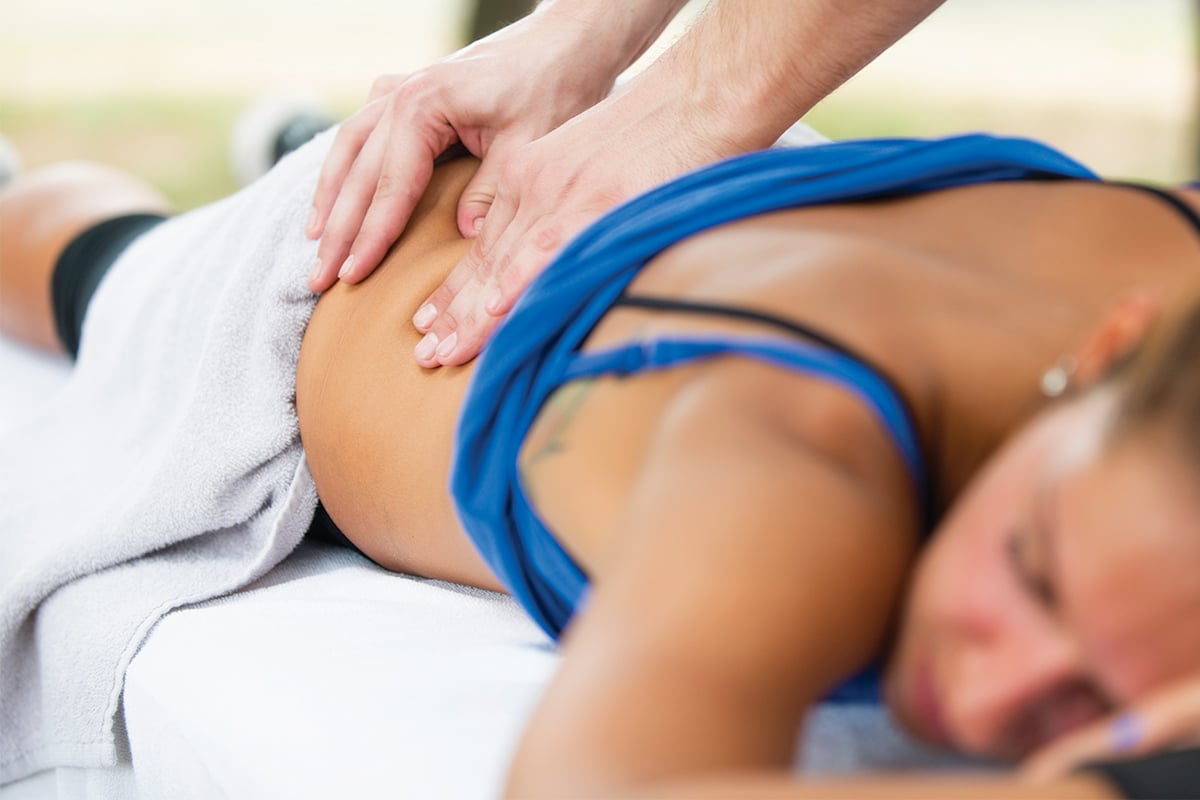 woman getting a massage