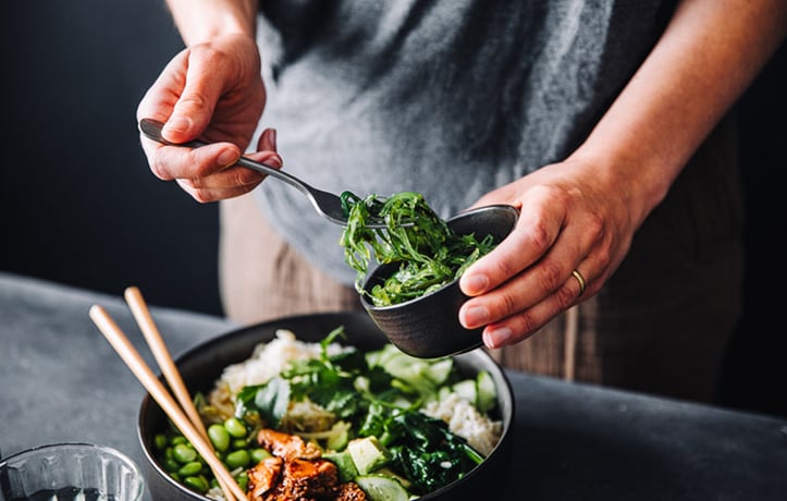 A bowl full of healthy foods