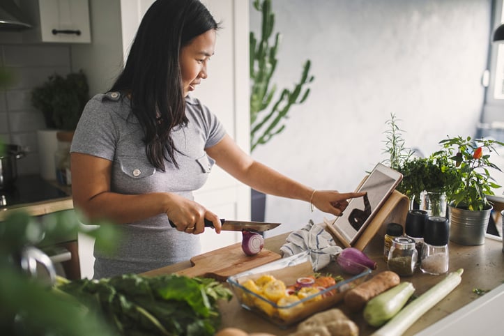 Cooking Healthy Meal at Home