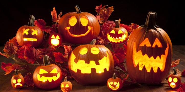 Carved Halloween pumpkins