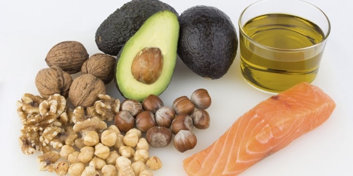 A table of different foods with fats