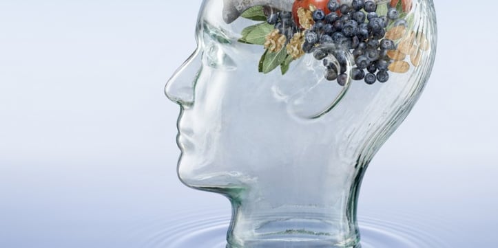 Brain Feature With Nutritious Foods