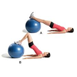 hamstring curl with ball