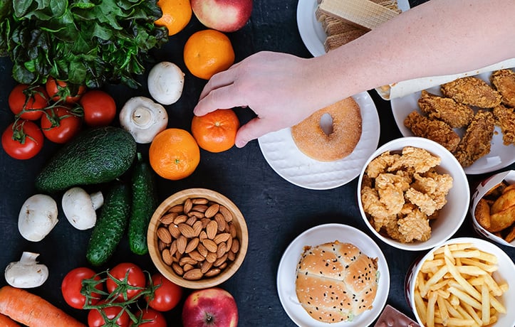 a woman doing intuitive eating