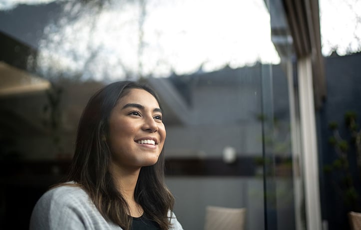 a woman confronting toxic positivity