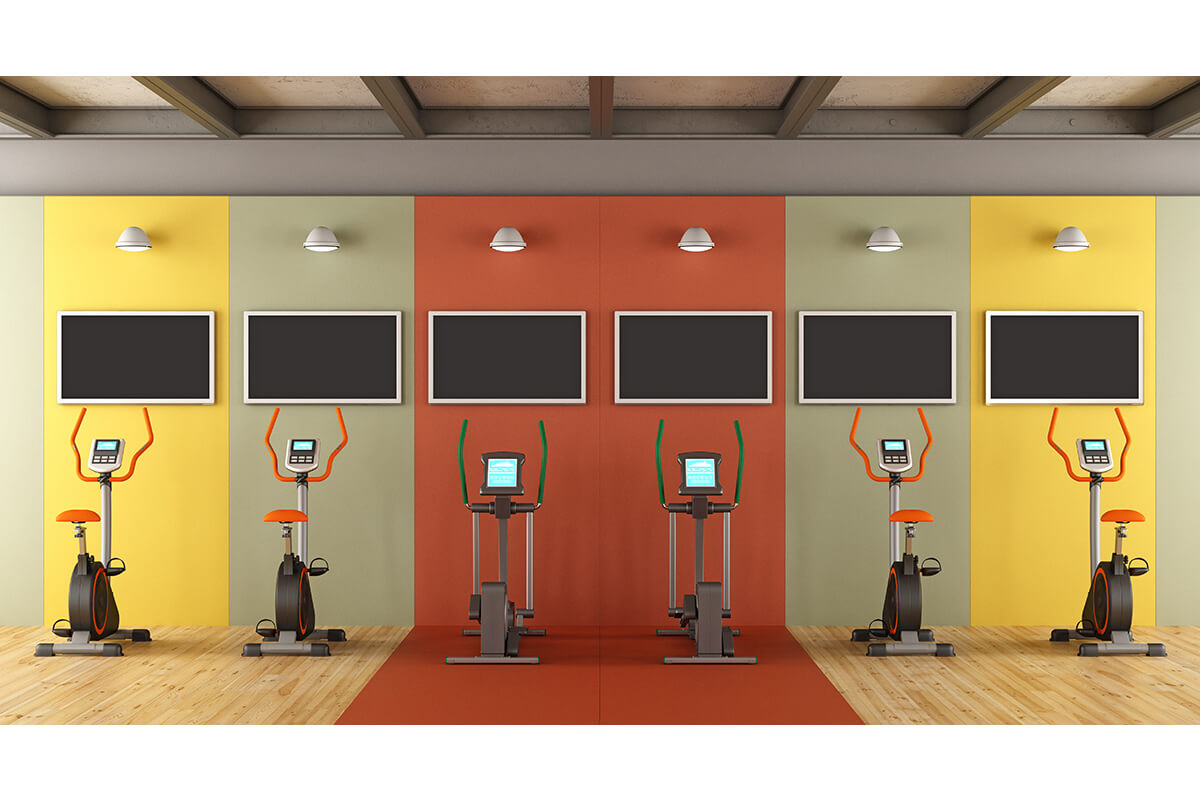 A Gym With Workout Equipment