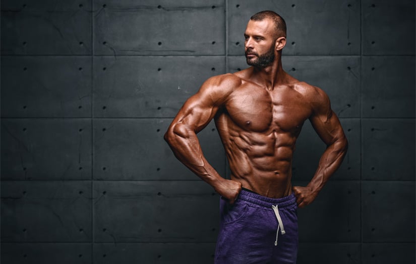 Shirtless Strong Man Tilt and Flex Stock Photo - Image of