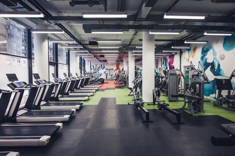 a clean, disinfected gym