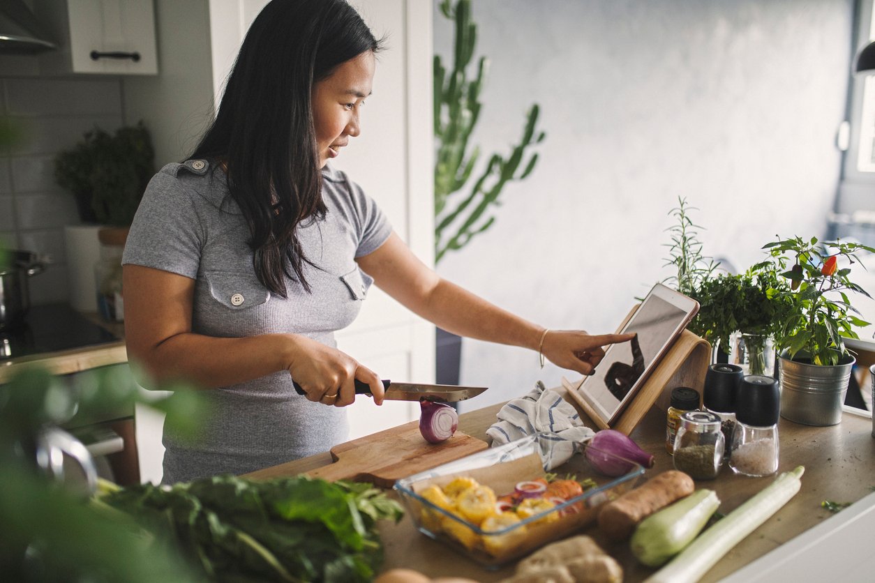 Cooking Healthy Meal at Home